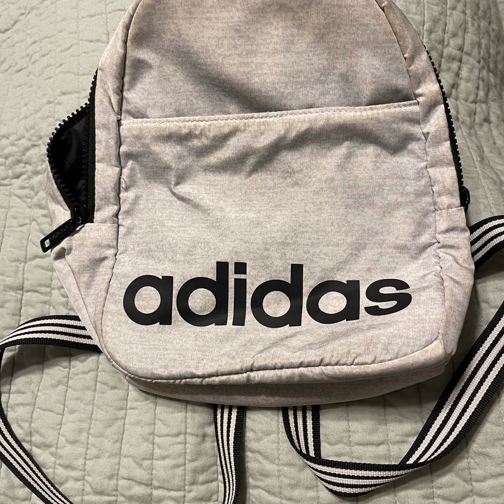 Adidas Gray Backpack with Black Accents